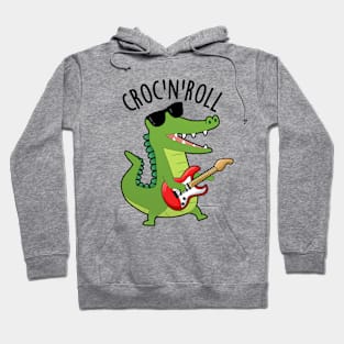 Croc N Roll Funny Crocodile Puns Hoodie